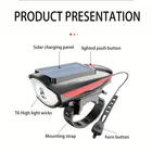 AJRO DEAL SOLAR Rechargeable Bicycle Horn & Light 