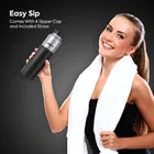 Pexpo Crown 1000 Stainless Steel Sports/Fridge Water Bottle with Sipper Cap - 950ml | BPA Free - Silver & Knight Black