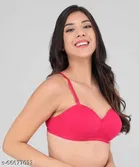 Cotton Blend Solid Padded Bra for Women 