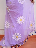 Lien Printed Saree for Women, Purple 