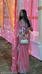 JImmy Choo Saree for Women, Pink 