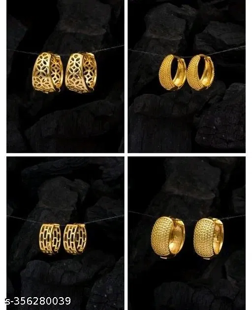 Gold Plated Stud/Earring/Combo For Women'S/Girls