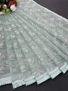 Organza Printed Saree for Women 