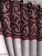 KANUSHI Industries® 2 Pieces Washable Polyster Panel Design Eyelet Door Curtain Set 