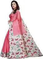 SVB साड़ी प्रिंटेड कलमकारी कॉटन ब्लेंड साड़ी 