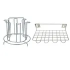 Stainless Steel Glass Stand & Utensil Holder 