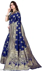 Silk Zari Woven Saree for Women 