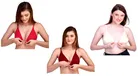 Cotton Blend Solid Non-Padded Front Open Bras for Women 