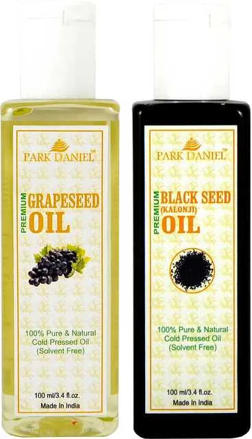 Park Daniel grapeseed Oil & Black Seed Oil (Pack of 2, 100 ml) (SE-1902)