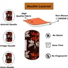 PVC Printed Fridge Top Cover with 3 Pcs Shelf Mats & Handle Cover 