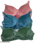 Cotton Solid Bra for Women & Girls, Multicolour, Pack of 6 