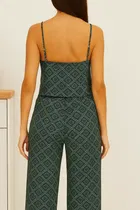 Women's Sleepwear All Over Print Pyjama; Green ; XL