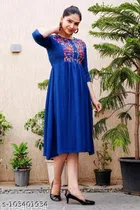 Rayon Embroidred Anarkali Kurti for Women 