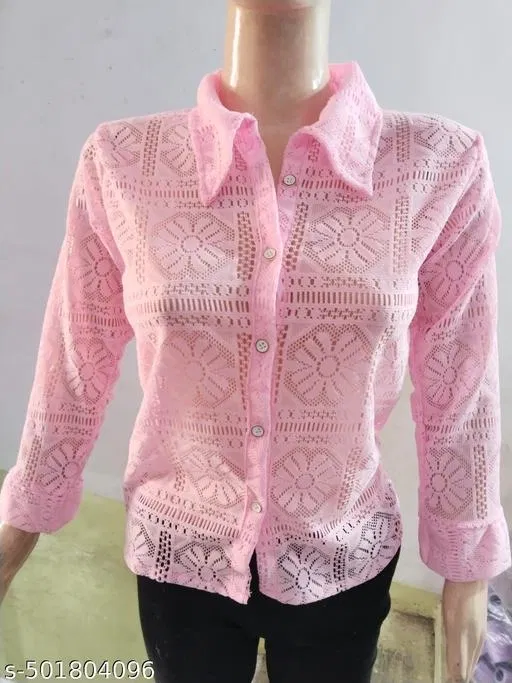 Casual Top & Bottom Sets for Women (Pink, M)