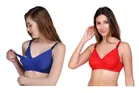 Cotton Blend Solid Non Padded Feeding Bras for Women 