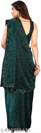 Lycra Sequence Saree for Women 