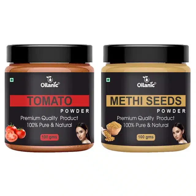 Natural Tomato & Methi Seeds Powder for Skin & Hair (Pack of 2, 100 g)