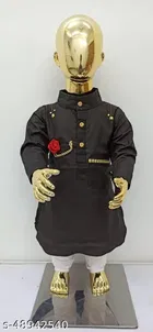 Cotton Full Sleeves Kurta with Pyjama Clothing Set for Boys 