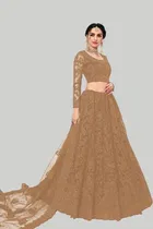 Net Embroidred Semi Stiched Lehenga Choli for Women 