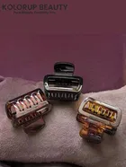 Acrylic Hair Clip, Pack of 4 (Multicolor)