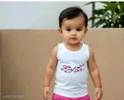 Hosiery Cotton Printed Clothing Set for Kids, Pink & White 
