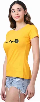Round Neck Printed T-Shirt for Women 