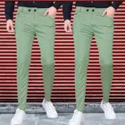 Lycra Solid Trouser for Men (Pack of 2) (Green, 28)