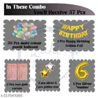 57 Pcs 6th Birthday Decoration kit, Multicolour, Set of 1