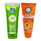 Astaberry Neem Aloe Face Wash (60 ml) with Fresh Look Apricot Face Scrub (70 g) (Set of 2)