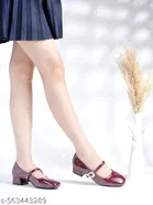 Patent Leather Solid Heel Sandals for Kids 