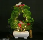 Artificial Bonsai Plant with Sparrow & Light 