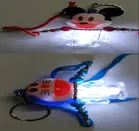 Synthetic 4 Pcs Rakhi with Greeting Card & Roli Chawal 