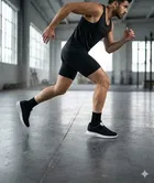 Sports Shoes for Men, Black & White 