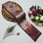 Dola Silk Zari Woven Saree for Women, Beige & Maroon 