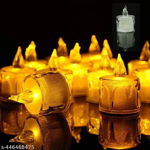 Battery Operated LED Candle Lights (Warm White, Pack of 12)