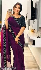 Georgette Embellished Saree for Women 