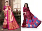 Khadi Silk Printed Saree for Women 