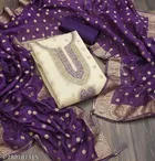 Silk Blend Punjabi/All Over Suits Semi-Stitched Suits 