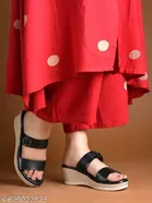 Solid Heel Sandals for Women 