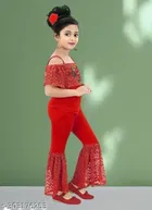 Cotton Blend Printed Jumpsuit for Girls 