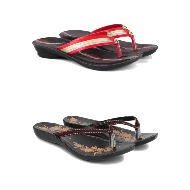Flats for Women (Multicolor, 5) (Set of 2)