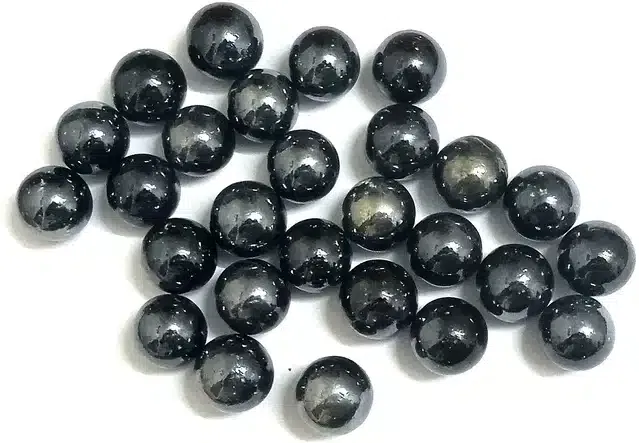 25 Pcs Mini Size Glass Marbles (Black, Set of 1)