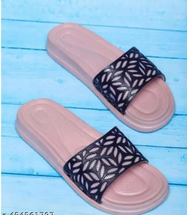 Sliders for Women (Pink & Black, 6)