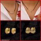 Alloy 2 Pcs Mangalsutra with 2 Pair Earrings for Women 