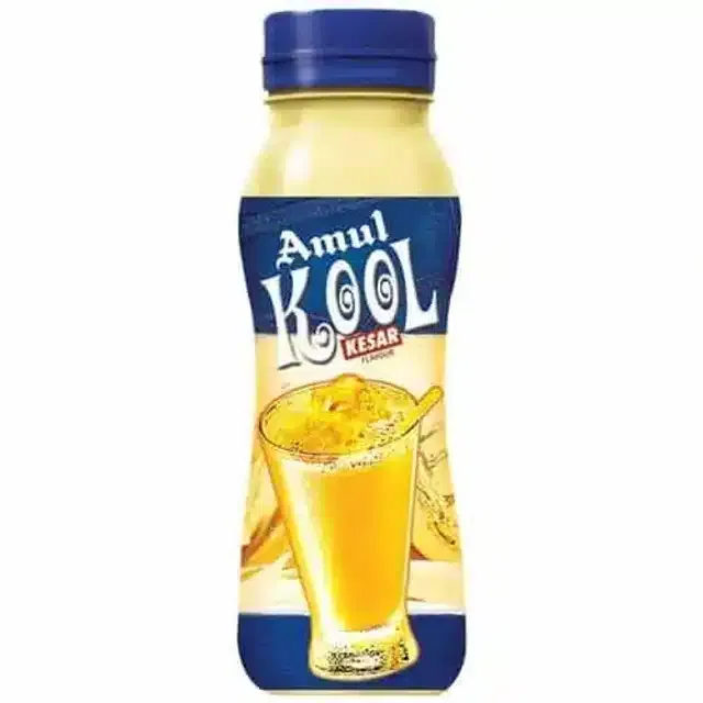अमूल कूल केसर फ्लेवर्ड मिल्क 180 ml (प्लास्टिक बोतल )