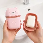 Cute bear shaped soap case_1pc 19055