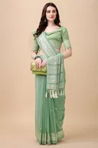 Women's Embelished Saree with Unstiched Blouse 