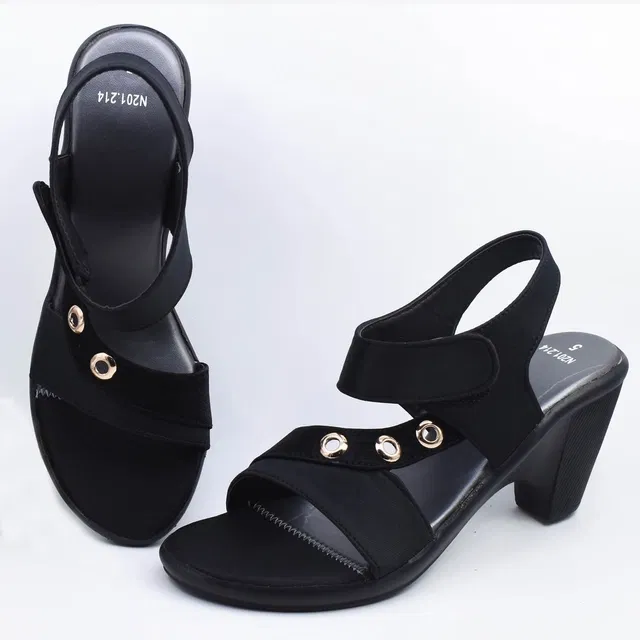 Heels for Women (Black, 5)