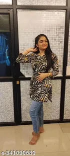 Polyester Printed Kurti for Women 