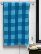 Cotton Dyed Check Bath Towel 70x140cm Blue Pack of 1